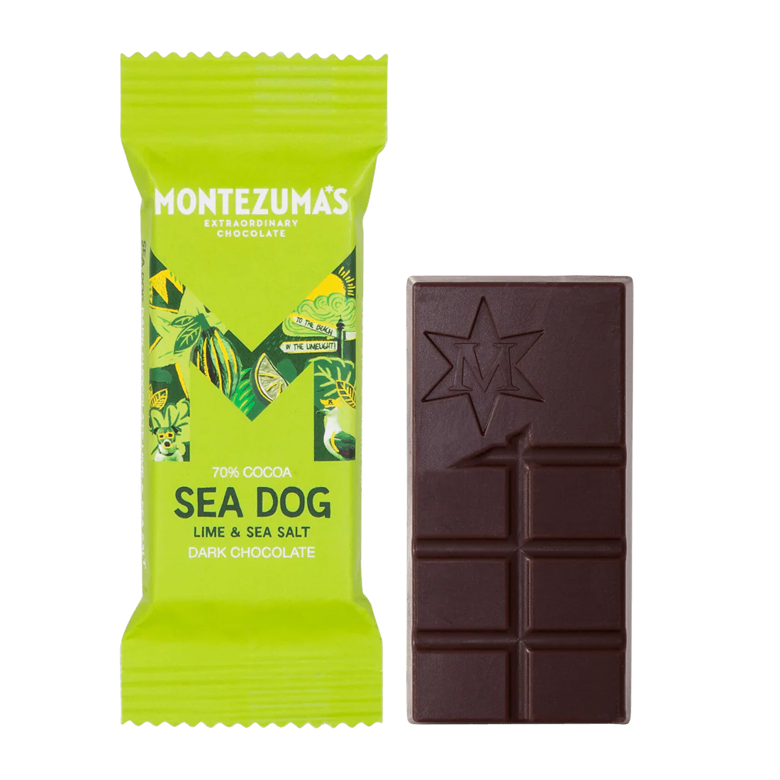 Sea Dog - Dark Chocolate with Lime & Sea Salt Mini Bars x26